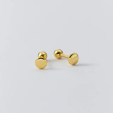 925 Silver Round Ear Bone Beads Stud Earrings for Baby Women