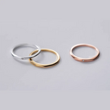 925 Silver Star Zircon Finger Ring Women Couple Jewelry