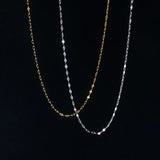 925 Silver Single Chain Clavicle Necklace for Women Classic Jewelry