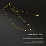 925 Silver Star Chain Necklace for Women Choker Jewelry