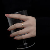 925 Silver Zircon Punk Adjustable Ring Women Hip Hop Rock Gothic Jewelry