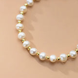 925 Silver Baroque Pearl Bangle Wedding Bracelet