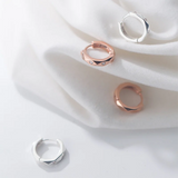 925 Silver Rhombus CZ Zircon Hoop Earrings for Women