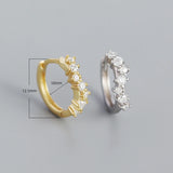 925 Silver Wave Circle Hoop Earrings for Women Bohemian Fine Jewelry