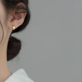 925 Silver Water Drop Stud Earrings for Baby Women Piercing