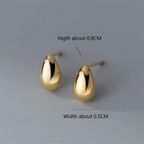 925 Silver Water Drop Stud Earrings for Baby Women Piercing