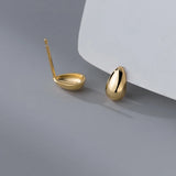 925 Silver Water Drop Stud Earrings for Baby Women Piercing