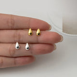 925 Silver Water Drop Stud Earrings for Baby Women Piercing