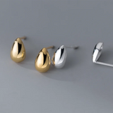 925 Silver Water Drop Stud Earrings for Baby Women Piercing
