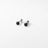 925 Silver Gothic Zircon Ear Bone Piercing Earrings Men Women Stud Jewelry