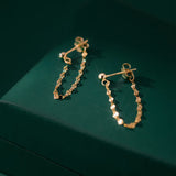 925 Silver Gothic Chain Unisex Hanging Earrings Unique Party Jewelry