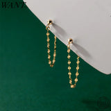 925 Silver Gothic Chain Unisex Hanging Earrings Unique Party Jewelry