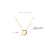 925 Silver Circle Pendant Necklace for Women Wedding