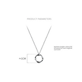 925 Silver Clavicle Pendant Romantic Circle Twist Necklace for Women