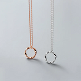 925 Silver Clavicle Pendant Romantic Circle Twist Necklace for Women