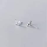 925 Silver Butterfly Stud Earrings with Zircon