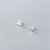 925 Silver Butterfly Stud Earrings with Zircon