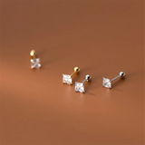 925 Silver Love Stars Spiral Studs for Women
