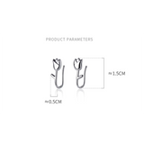 925 Silver Tulip Flower Stud Earrings Sweet Romantic Jewelry