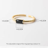 925 Silver Zircon Twist Open Ring for Women Gothic Party Couple