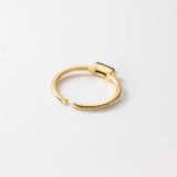 925 Silver Zircon Twist Open Ring for Women Gothic Party Couple