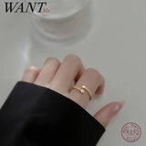 925 Silver Crystal Star Open Finger Ring for Women