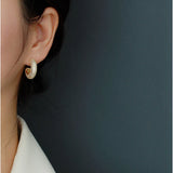 925 Silver Zircon Stud Earrings Women Wedding Jewelry