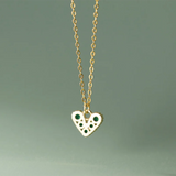 925 Silver Green Zircon Heart Pendant Necklace for Women