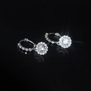 925 Silver Zircon Pendant Earrings for Women Wedding Jewelry