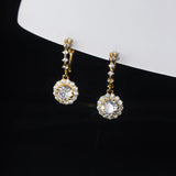 925 Silver Zircon Pendant Earrings for Women Wedding Jewelry