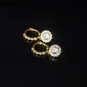 925 Silver Zircon Pendant Earrings for Women Wedding Jewelry