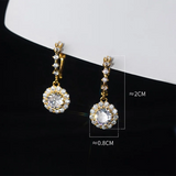 925 Silver Zircon Pendant Earrings for Women Wedding Jewelry
