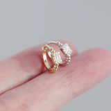 925 Silver Zircon Beads Earrings Women Bohemian Hoop Jewelry