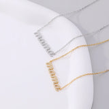 925 Silver Zircon Letter mama Necklace for Women