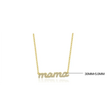925 Silver Zircon Letter mama Necklace for Women
