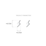 925 Silver Lightning Mini Stud Earrings for Women Girls Teens