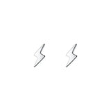 925 Silver Lightning Mini Stud Earrings for Women Girls Teens