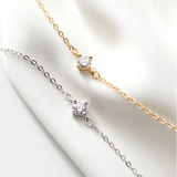 925 Silver Zircon Chain Bracelet for Women Gothic Party Jewelry