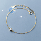 925 Silver Zircon Chain Bracelet for Women Gothic Party Jewelry