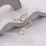 925 Silver Bamboo Statement Embrace Hoop Earrings for Women
