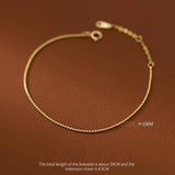 925 Silver Bead Chain Bracelet Women Statement Jewelry