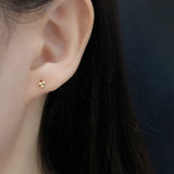 925 Silver Mini Beads Stud Earrings for Women Baby