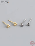925 Silver Mini Beads Stud Earrings for Women Baby