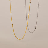 925 Silver Cuban Link Chain Bead Charm Necklace Women Teen Jewelry