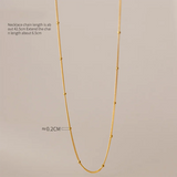 925 Silver Cuban Link Chain Bead Charm Necklace Women Teen Jewelry
