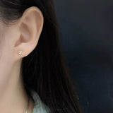 925 Silver Floral Bead Stud Earrings for Women