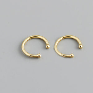 925 Sterling Silver Ear Cuff Clip-on Earrings for Women Men
