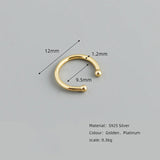 925 Sterling Silver Ear Cuff Clip-on Earrings for Women Men