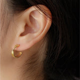 925 Silver Twist Stud Earrings for Women