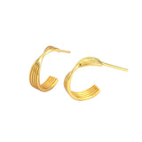 925 Silver Twist Stud Earrings for Women